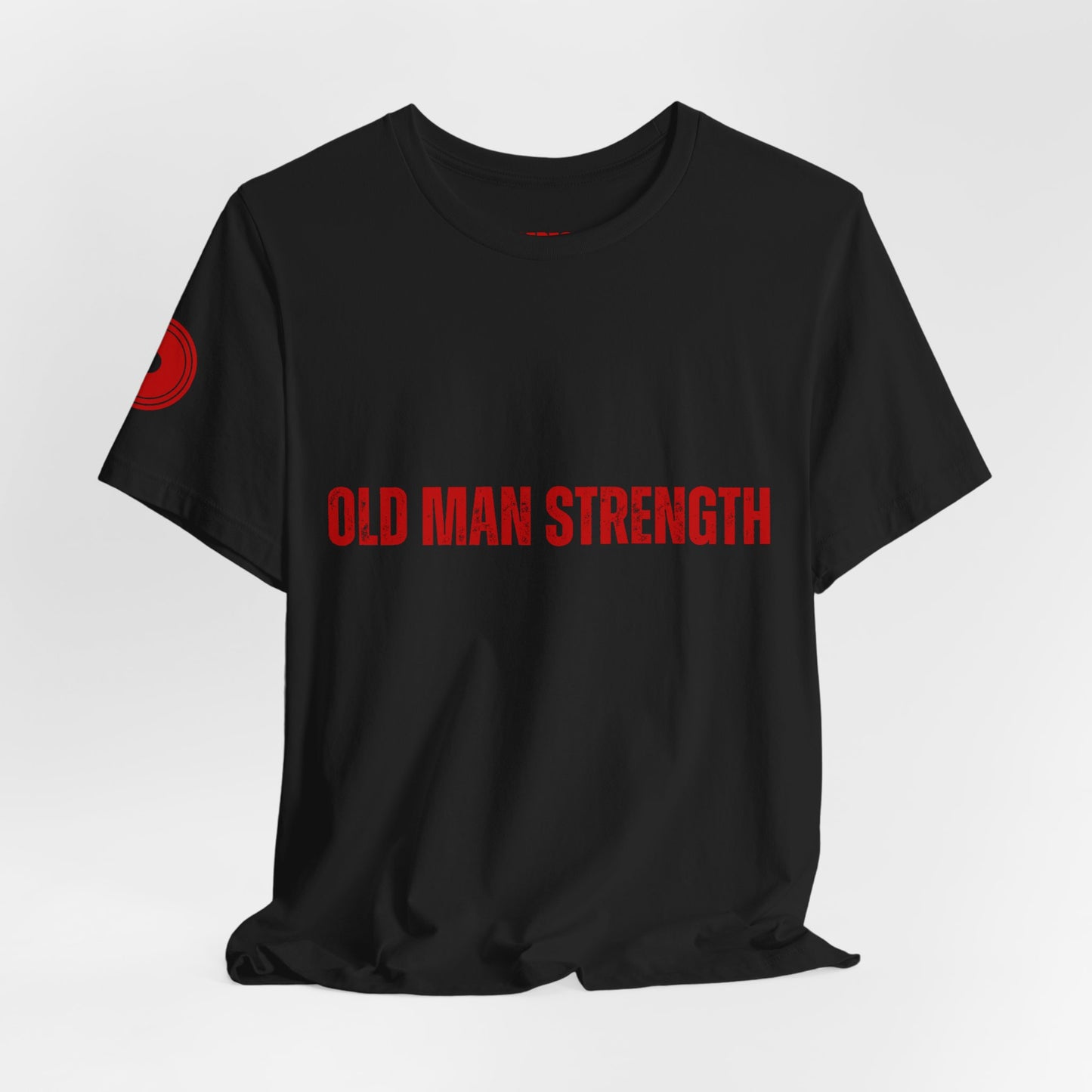 Old Man Strength, only text, black