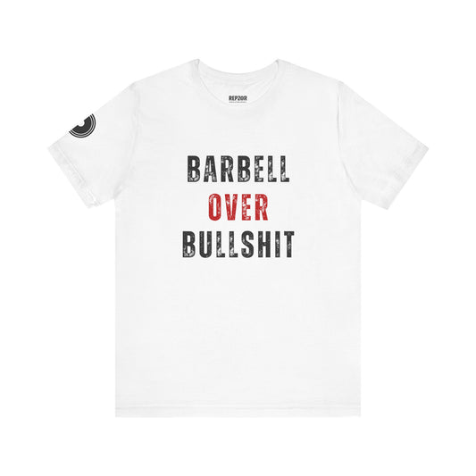 Barbell Over Bullshit white