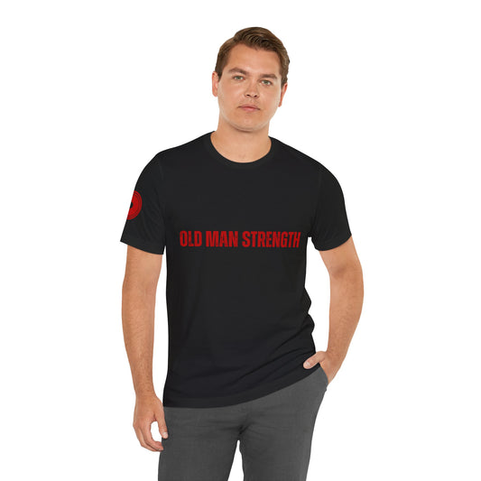 Old Man Strength, only text, black